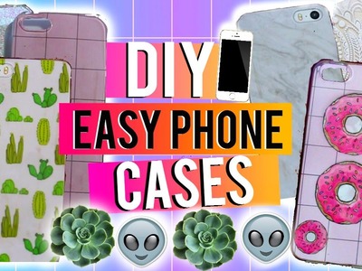 DIY Easy Phone Cases ♡ Tumblr, Glitter, Donut, Marble & More!