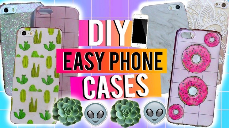 DIY Easy Phone Cases ♡ Tumblr, Glitter, Donut, Marble & More!