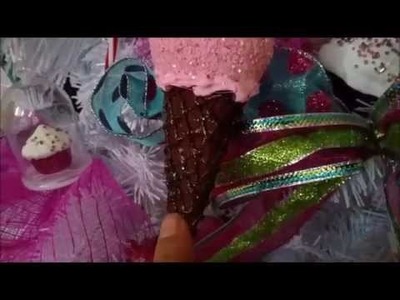 Diy ice cream ornaments and gingerbread banner