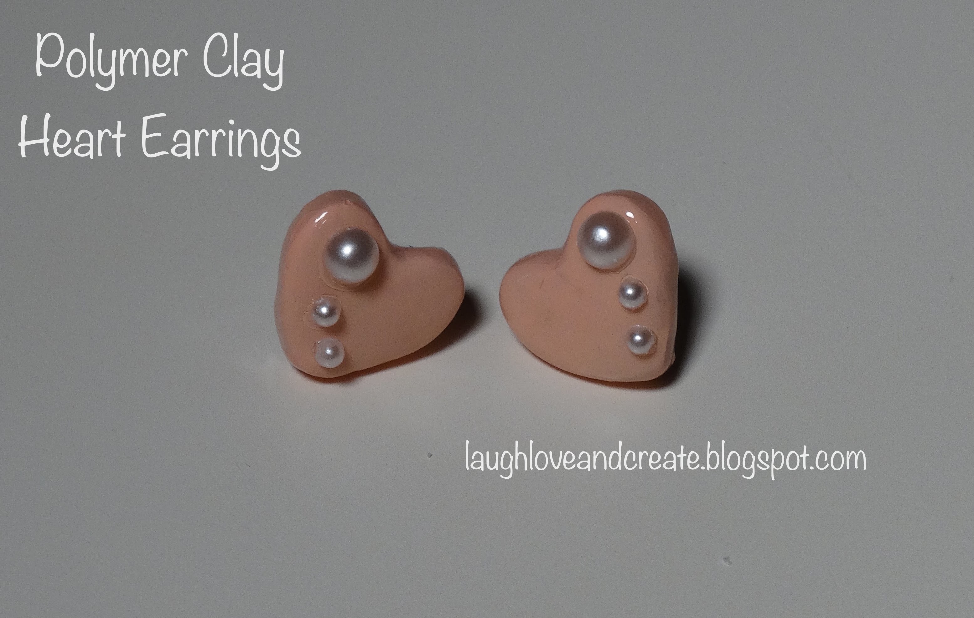 DIY, Polymer Clay Heart Earrings :: Gifts for Her