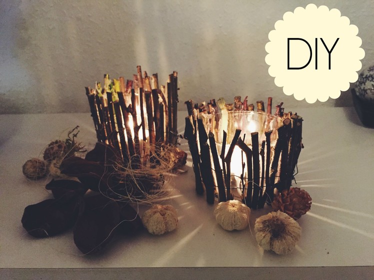 DIY: WOOD CANDLE HOLDERS
