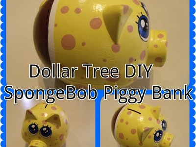 Dollar Tree DIY - SpongeBob Piggy Bank