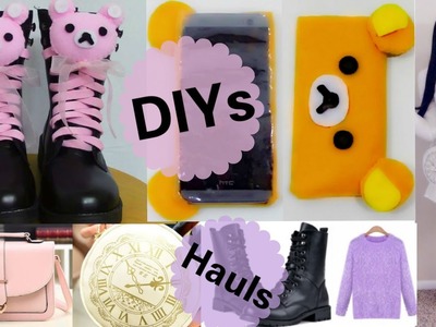Fun Accessories DIYs: DIY Rilakkuma Lace Up Shoes+DIY Rilakkuma Easy Phone Case+Cheap Haul