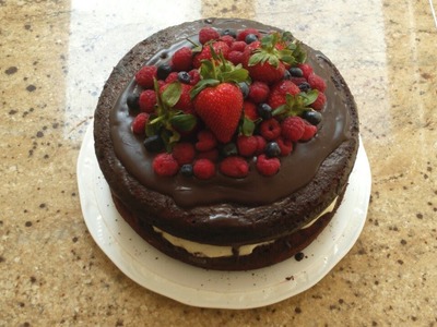 Make a Chocolate Naked Cake with Summer Berries - DIY Food & Drinks - Guidecentral