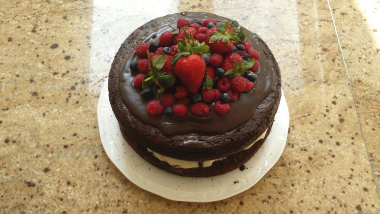 Make a Chocolate Naked Cake with Summer Berries - DIY Food & Drinks - Guidecentral