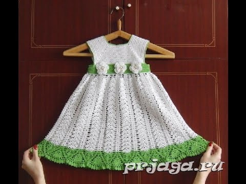 Crochet baby dress| How to crochet an easy shell stitch baby. girl's dress for beginners 84