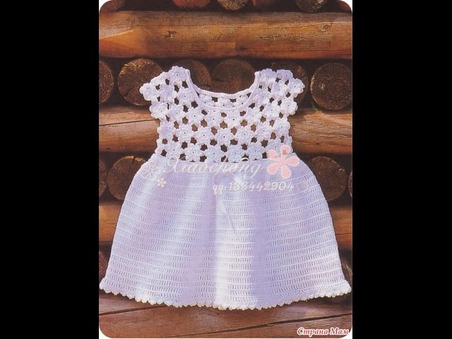 Crochet dress| How to crochet an easy shell stitch baby. girl's dress for beginners 64