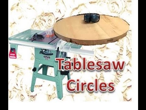 Cutting large circles on the table saw.