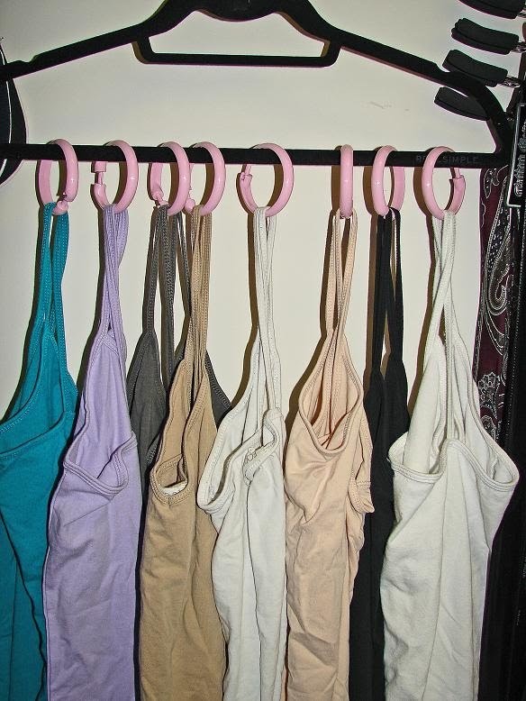 DIY Do It Yourself TANKTOP Organizer How To Organize Camis, Scarves, Accessories