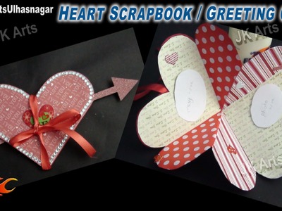 DIY Heart Shape Love Scrapbook | Greeting Card | How to make | JK Arts 739