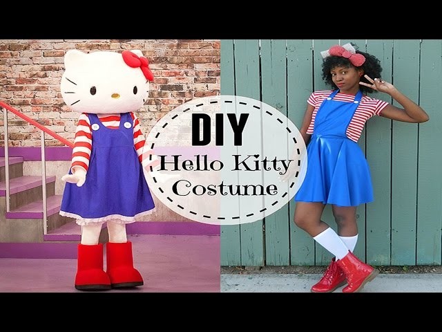 DIY Hello Kitty Costume w. Headband and Pinafore Tutorial