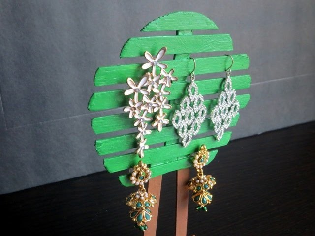 DIY Popsicle Sticks Tree Jewelry Holder | stand