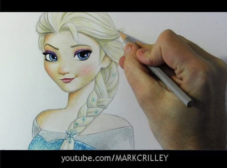 Drawing Time Lapse: Elsa from "Frozen"