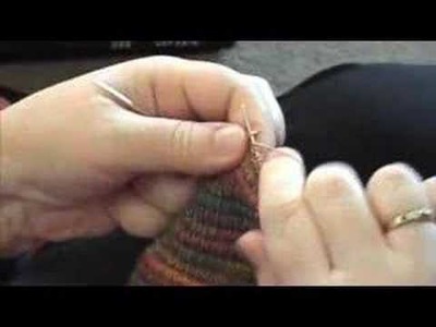 English Knitting - "Throwing" "Lever Style" - k1p1 Ribbing