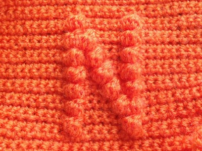 How to crochet a square with bobble chart letter N