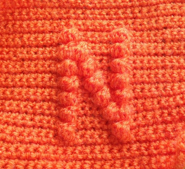 How to crochet a square with bobble chart letter N