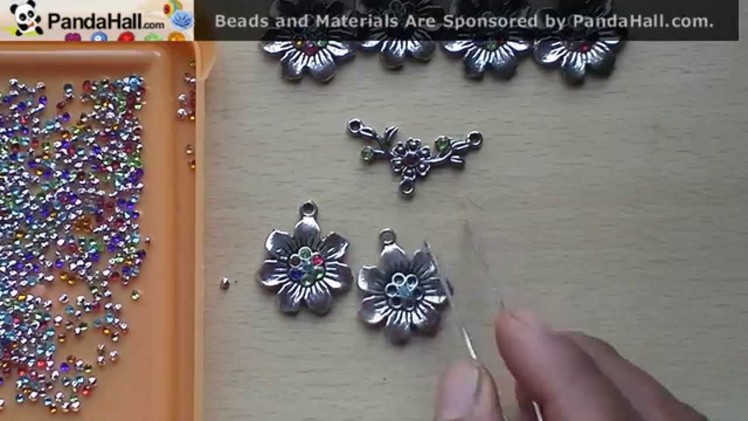 How to decorate the jewellery findings with rhine stones-panda hall