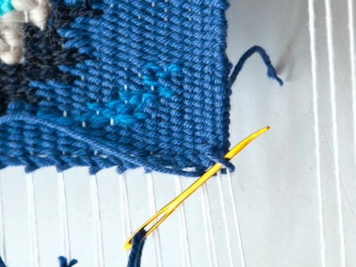 How to hem stitch your weave on a lap loom