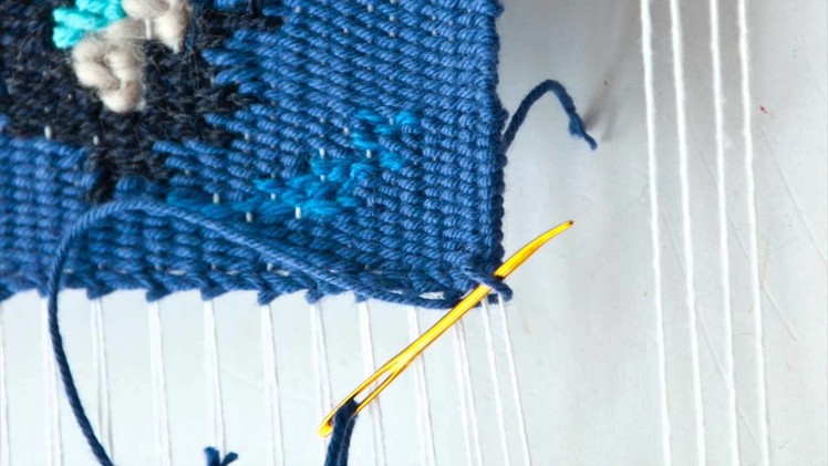How to hem stitch your weave on a lap loom