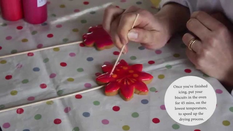 How to Ice a bouquet of Flower Biscuits using Royal Icing: A Biscuiteers tutorial