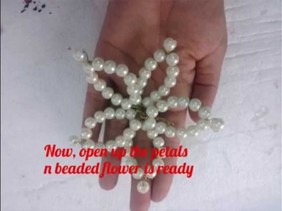 How To Make Flower With Beads  And Wires - DIY