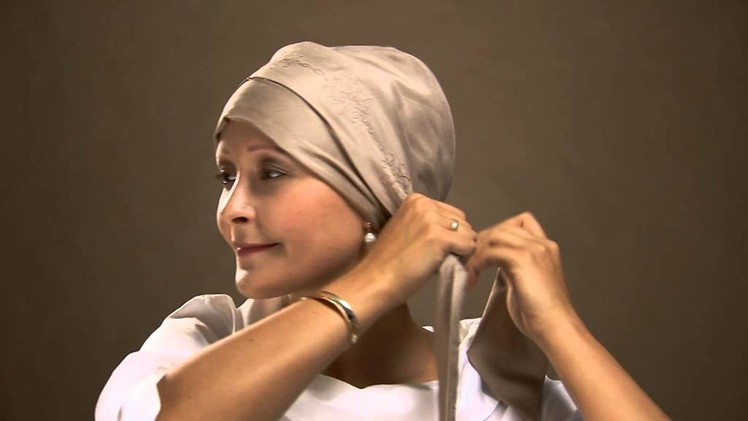 How to tie a designer chemo headscarf by Christine Headwear