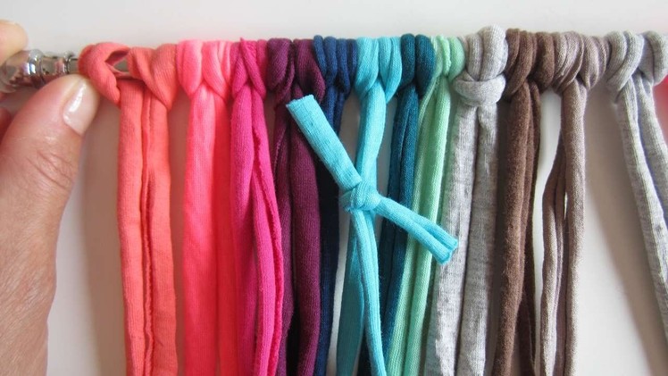 How To Upcycle Your Yarn Remains Into A Colorful Curtain - DIY Home Tutorial - Guidecentral