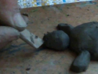 I showing how to make tortoise with clay   !! clay making