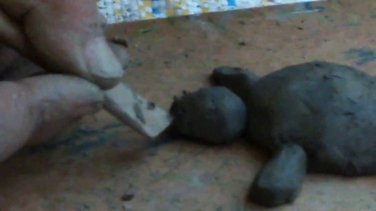 I showing how to make tortoise with clay   !! clay making