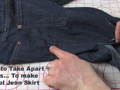 J Stern Designs l Quick Tip: How to Take Apart a Pair of Jeans . To Make a Jean Skirt
