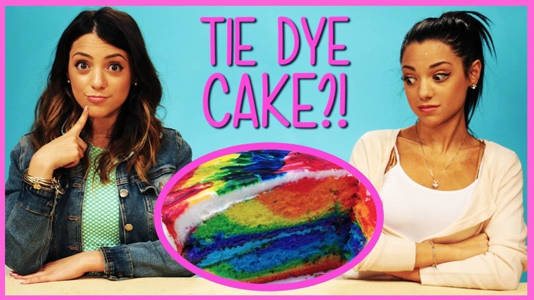 NikiAndGabiBeauty Rainbow Tie Dye Cake?! | DIY or Di-Don't