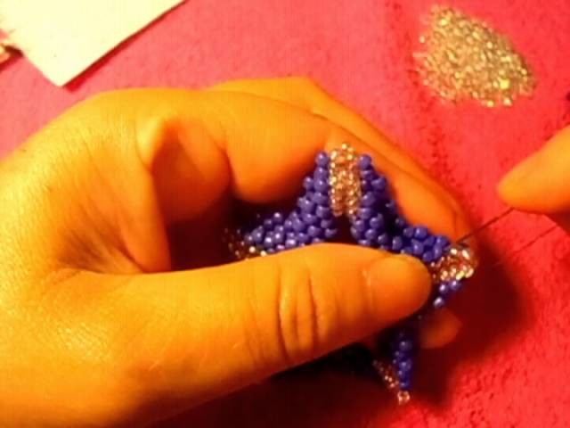 Peyote stitch earrings with a great pattern of the star i love it #012