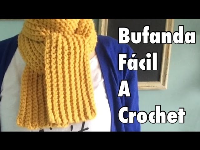 Tutorial #1: Bufanda Fácil a Crochet - Easy Crochet Scarf (English Subtitles)
