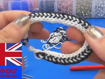 Tutorial: How to make a black and white fishtail bracelet