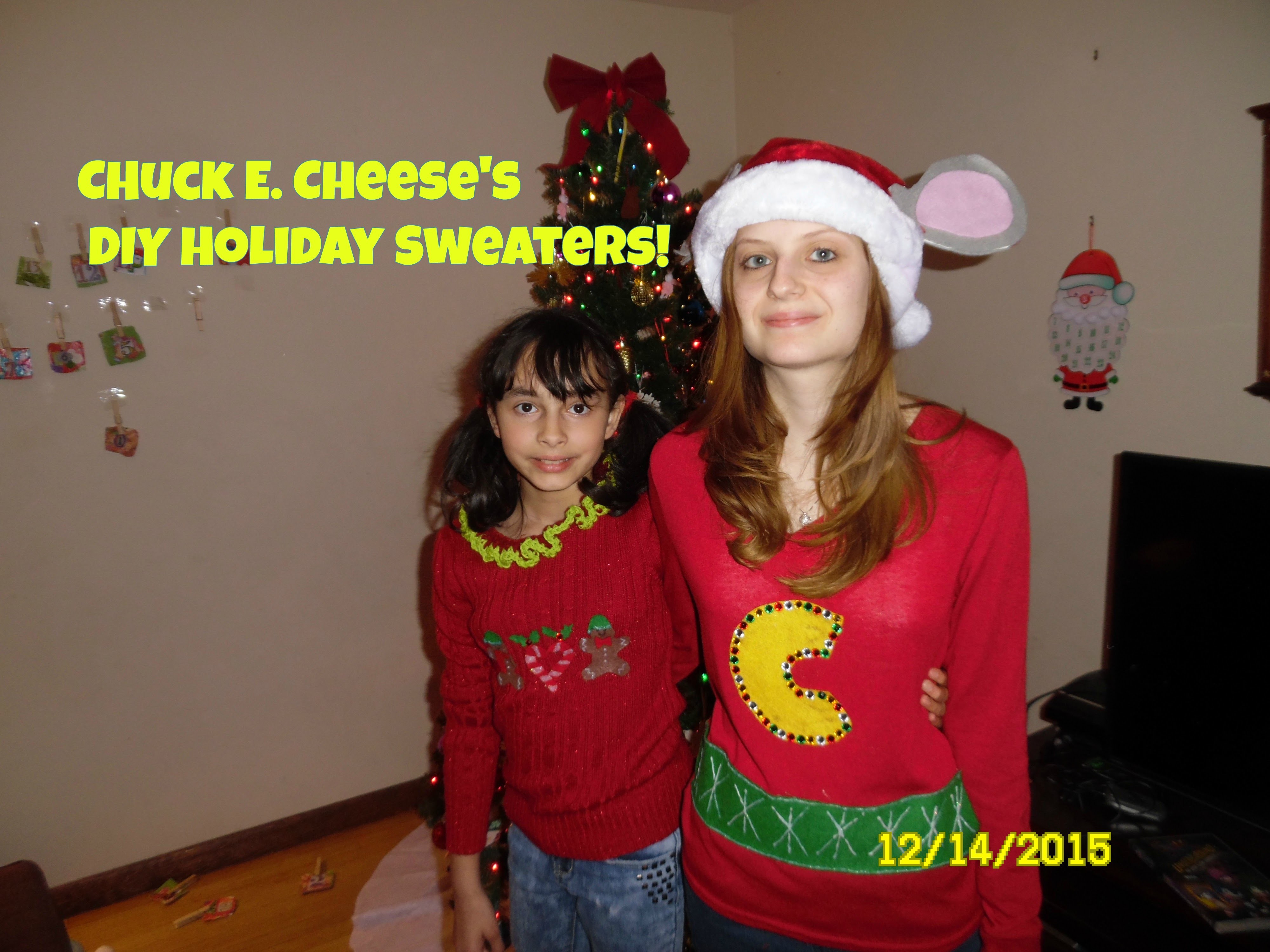 Chuck E. Cheeses DIY Holiday Sweaters!