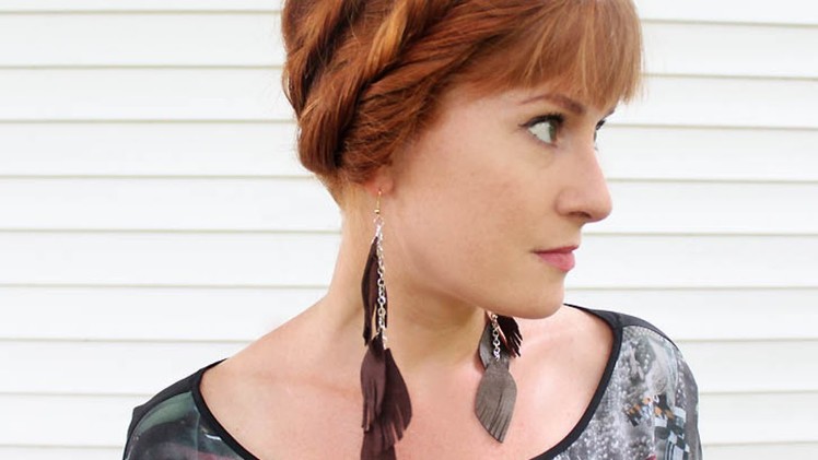 Create Cool Leather Feather Earrings - DIY Style - Guidecentral