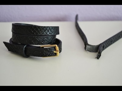 DIY bracelet from recycled belt