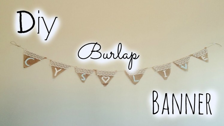DIY Easy Burlap Banner!