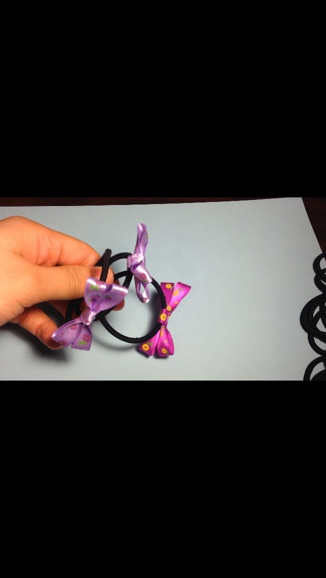 DIY hair tie with bow