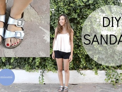 DIY tumblr inspired silver metallic sandals