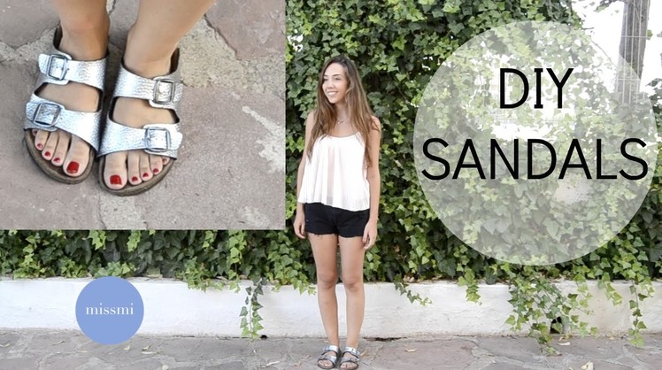 DIY tumblr inspired silver metallic sandals