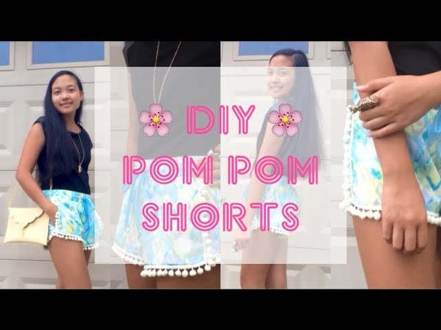 Easy DIY Pom Pom Shorts