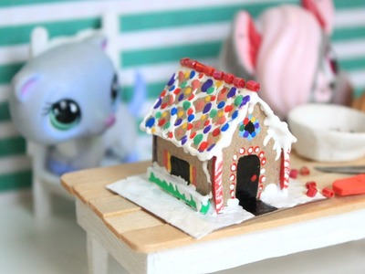 LPS DIY How to make a miniature gingerbread house | Doll diy