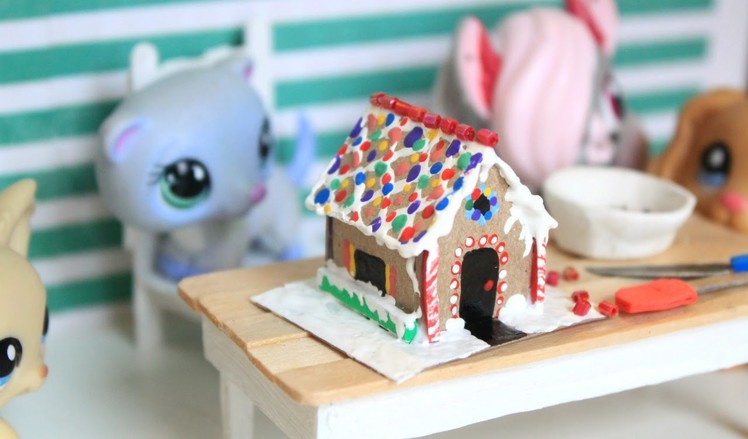 LPS DIY How to make a miniature gingerbread house | Doll diy