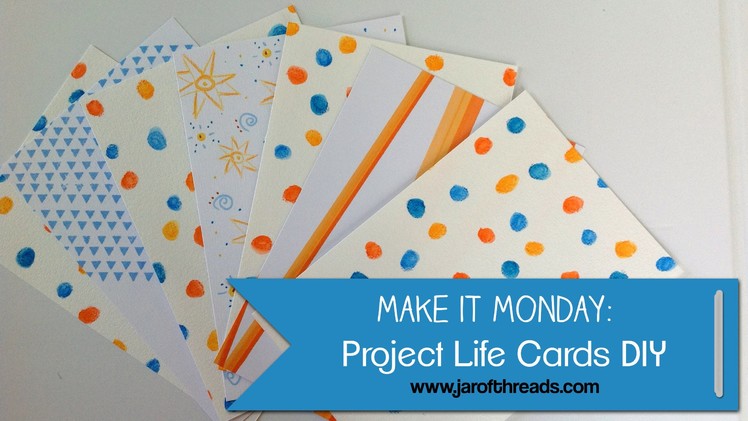 Make It Monday: DIY Project Life Cards