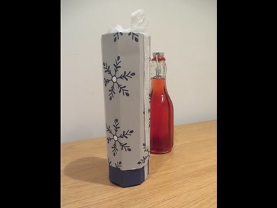 Bottle Gift Box for Homemade Blackberry and Apple Gin, Video Tutorial - Handmade Christmas Idea