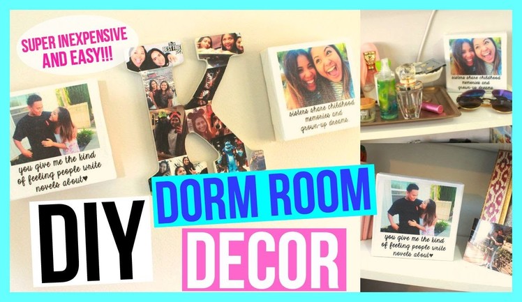 DIY Easy Dorm Room Decor | Polaroid Canvases