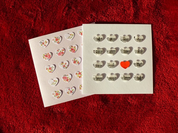 DIY Easy Heart Cards (Valentine)