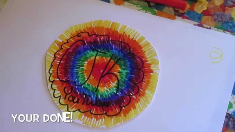 DIY tie dye wall art