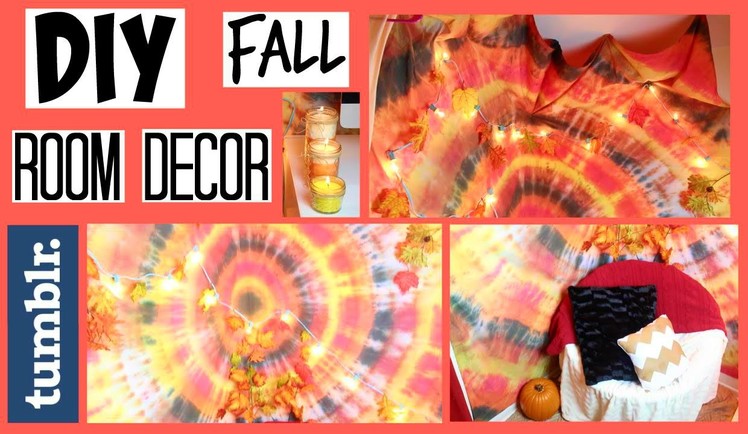 DIY Tumblr Fall Room Decor (Tapestry, Candles & Decorations) - HowToByJordan